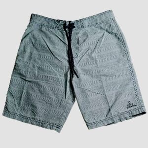 PrAna Breathe Men's  Swimming Board Surf Summer Shorts Aqua Blue Green Size 36
